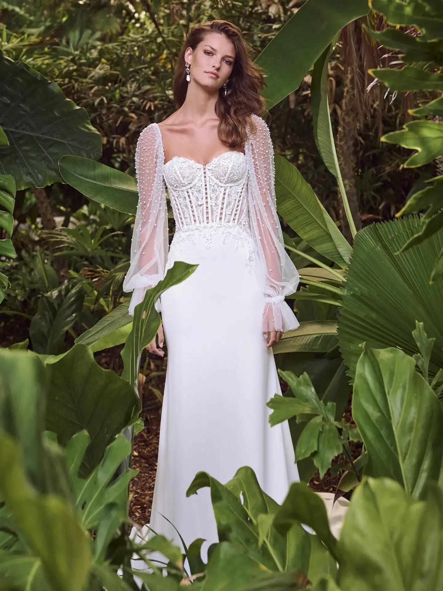 Effortless Grace: The Romance of Crepe Fabric in Maggie Sottero Dresses Image