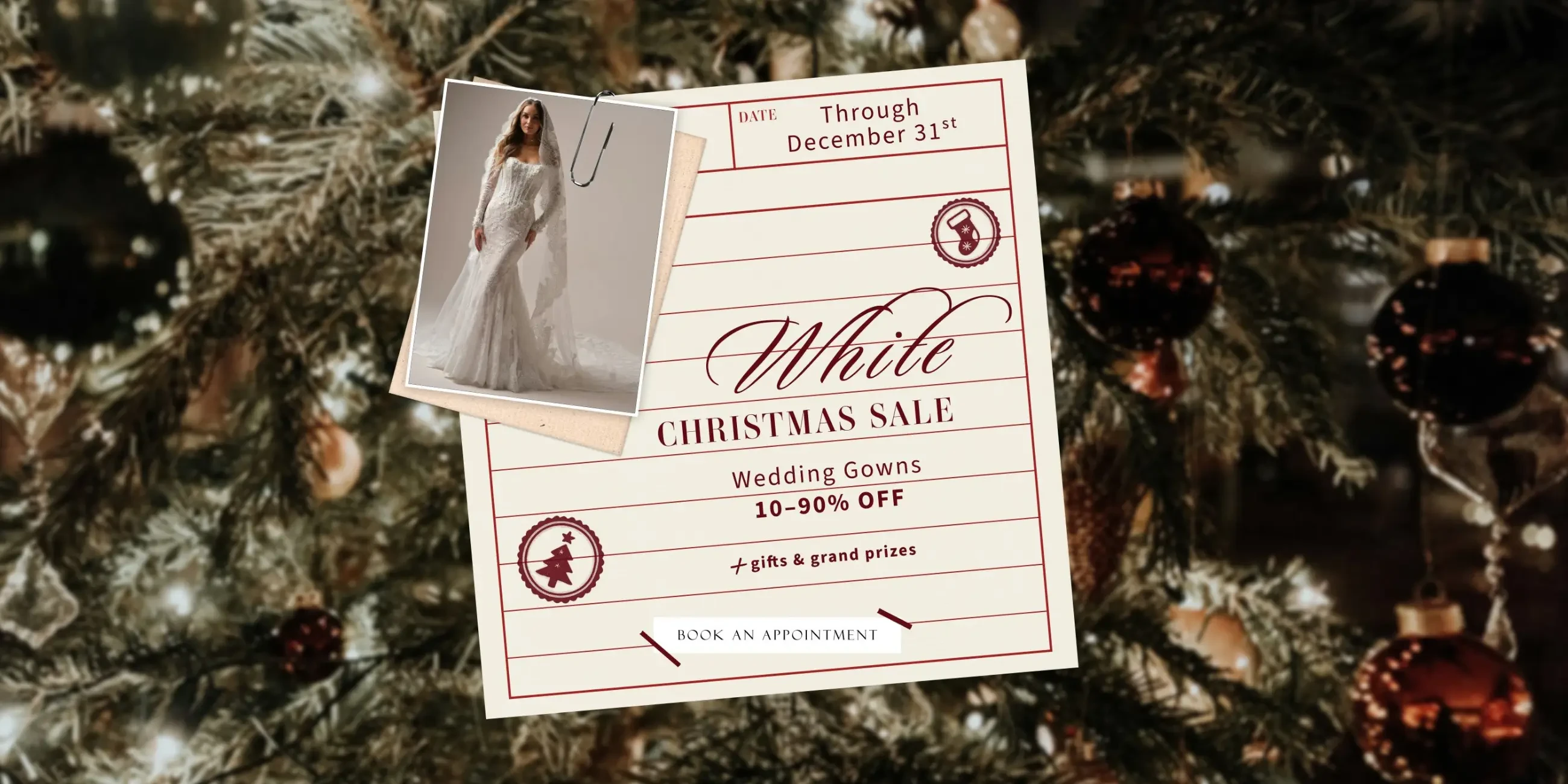 White Christmas Sale Desktop Banner